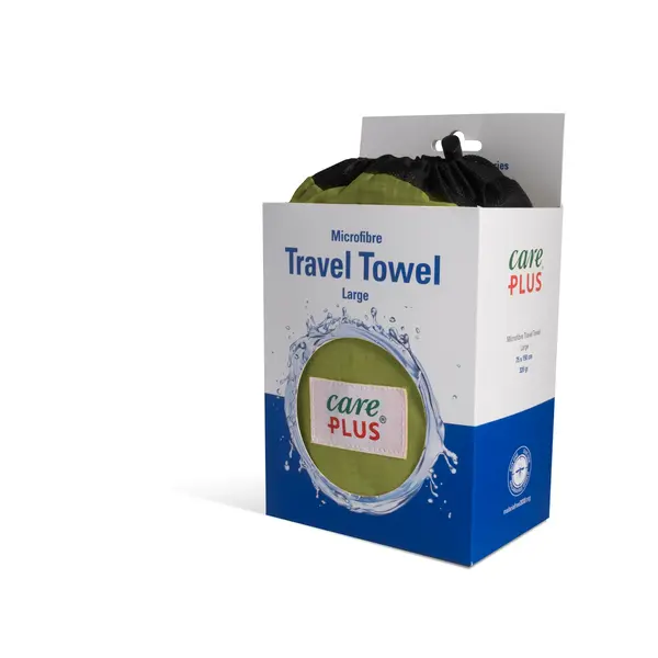 [ele34632] Care Plus Travel Towel – Grande serviette microfibre 75x150 cm (Pesto)