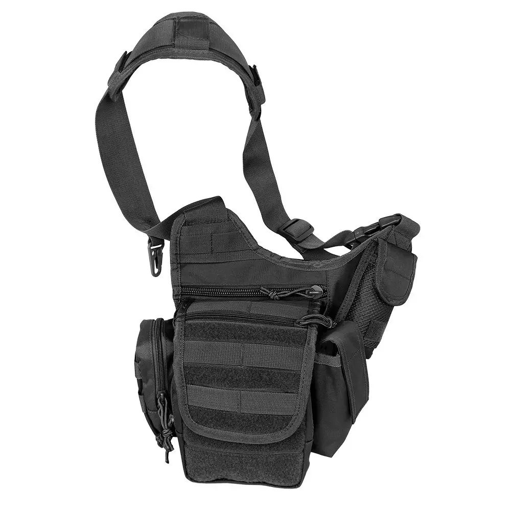 [stu13726501] Sac bandoulière multifonctions mil-tec (Noir)