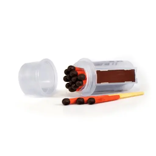 [ADO-UC MT-SV-CASE] Allumettes étanches et coupe-vent avec boîtier étanche -UCO Survival Matches –  (15 pièces)