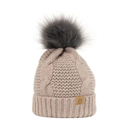 [REL-21072] Origin Outdoors Merino Beanie 'Bobble' beige