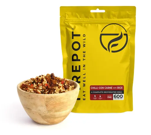 [HAW-FPMEAT01GOL] Repas déshydraté FIREPOT Chilli con Carne and Rice